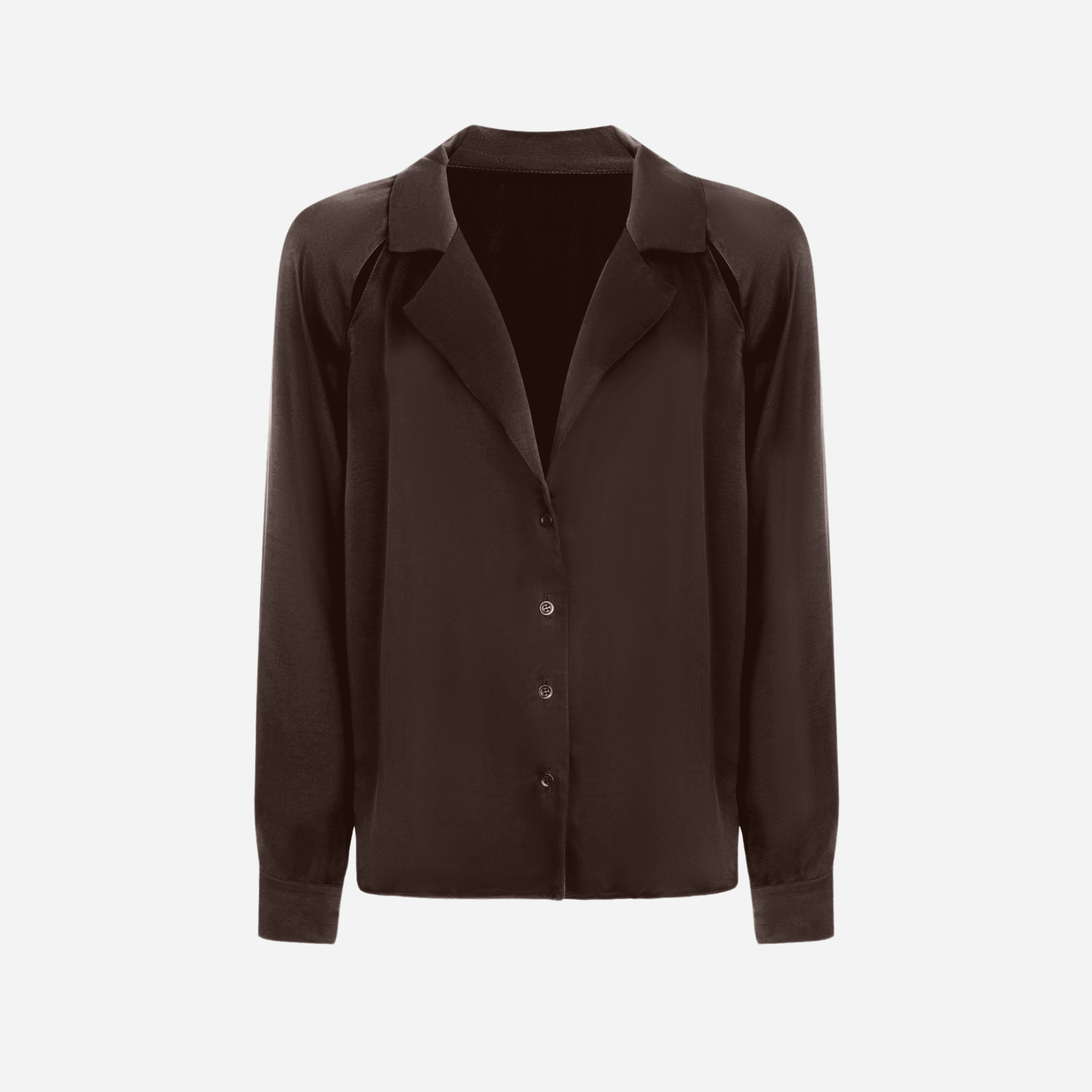 Shirt with cut-out details BASE 1.0 - Brown