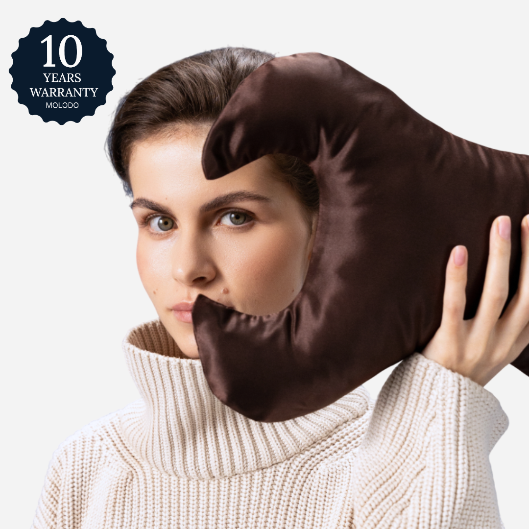 Key anti-aging pillow against wrinkles around the eyes - Brown