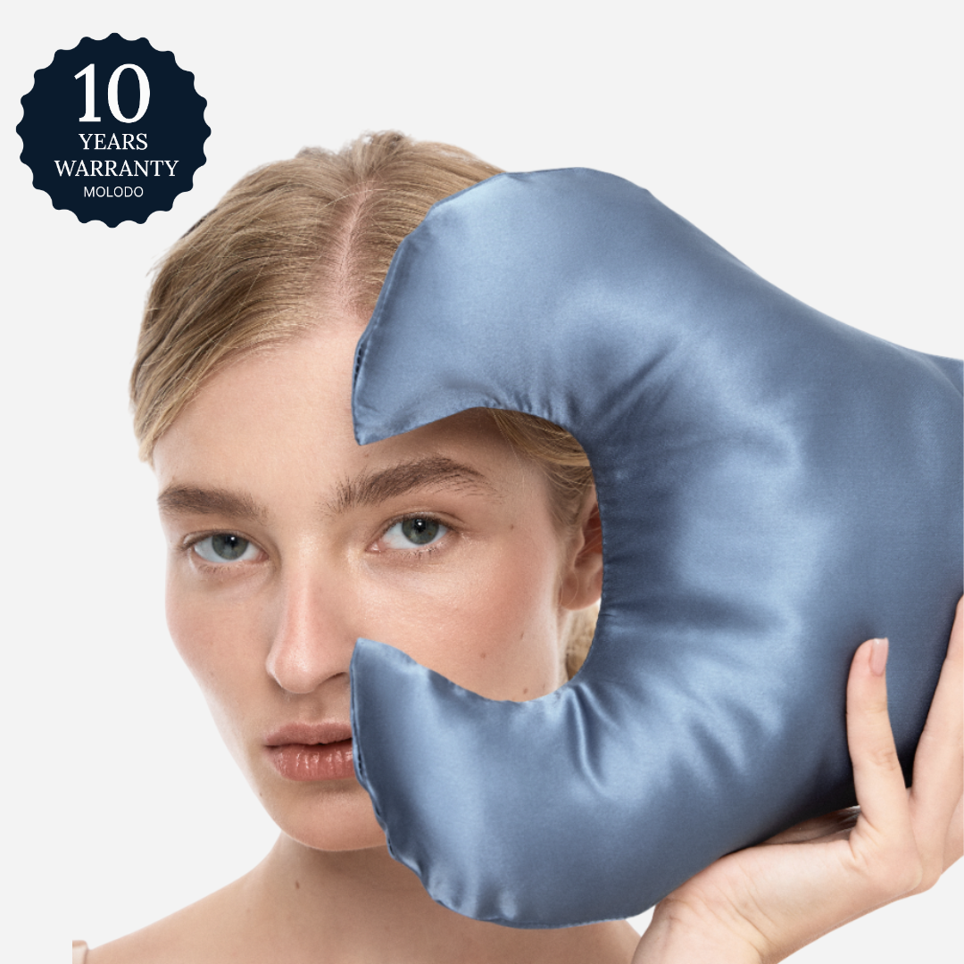 Key anti-aging pillow against wrinkles around the eyes - MOLODO Blue