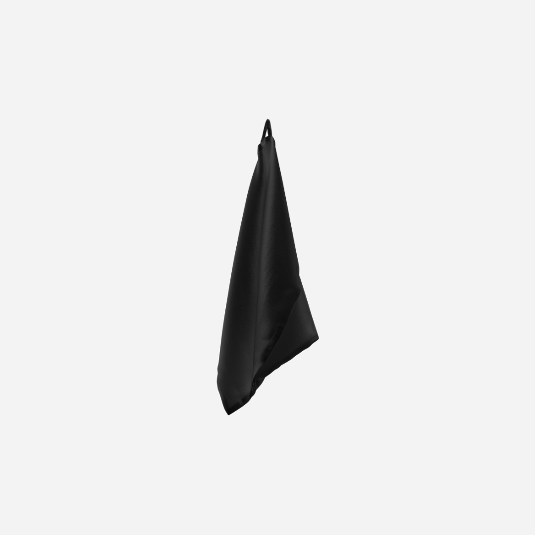 Silk Face Towel 40*40cm - Black