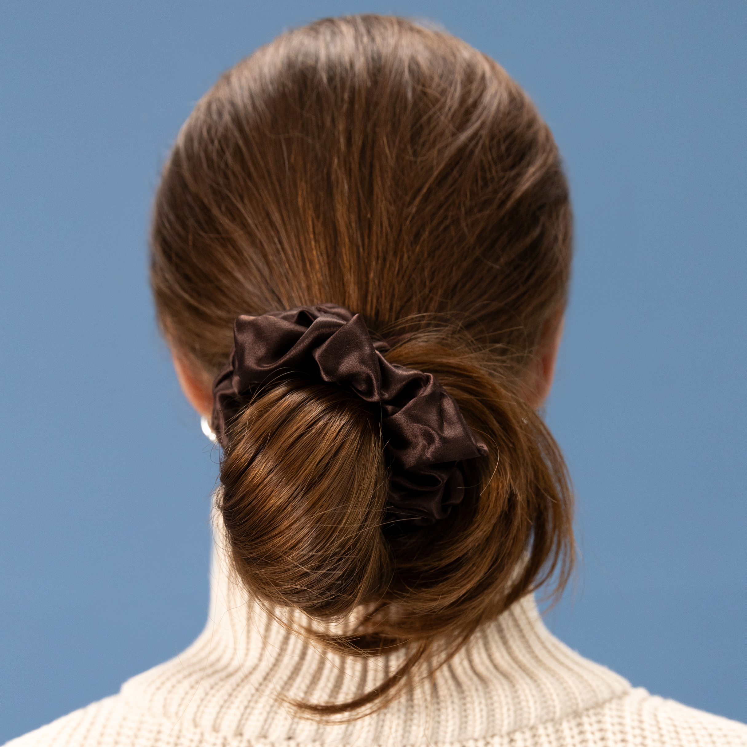 Silk Scrunchie MAXI - Brown