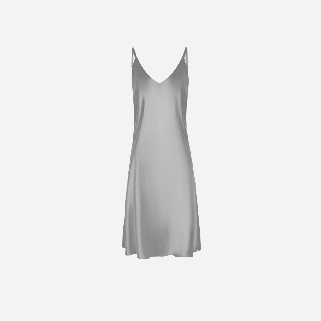 Slip Dress Samantha MIDI - Stone Grey