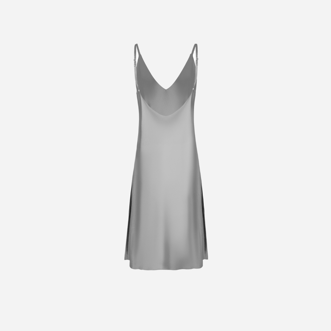Slip Dress Samantha MIDI - Stone Grey