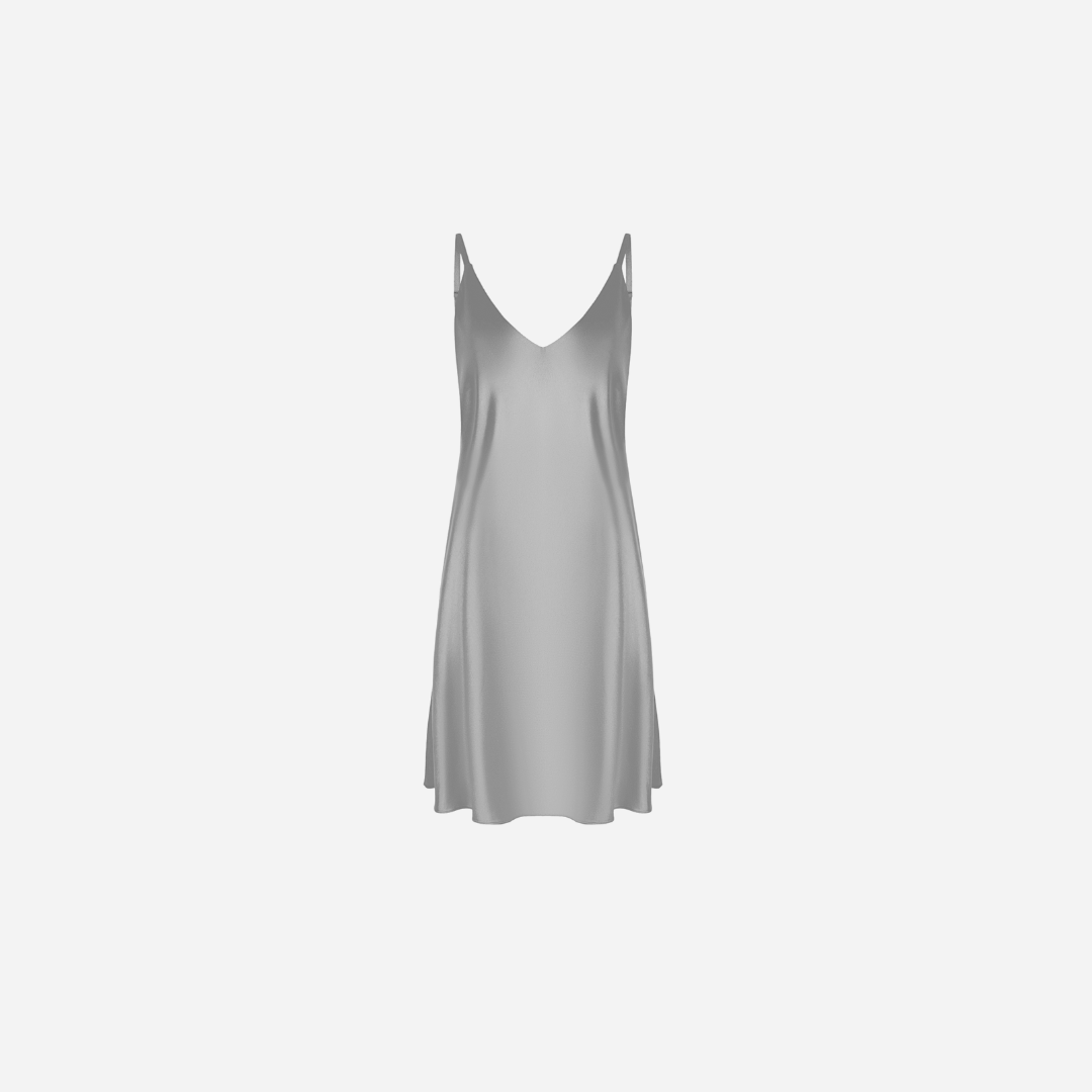 Slip Dress Samantha MINI - Stone Grey