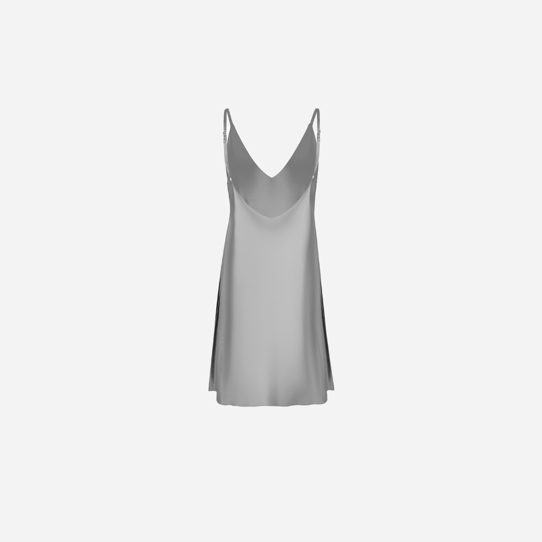 Slip Dress Samantha MINI - Stone Grey