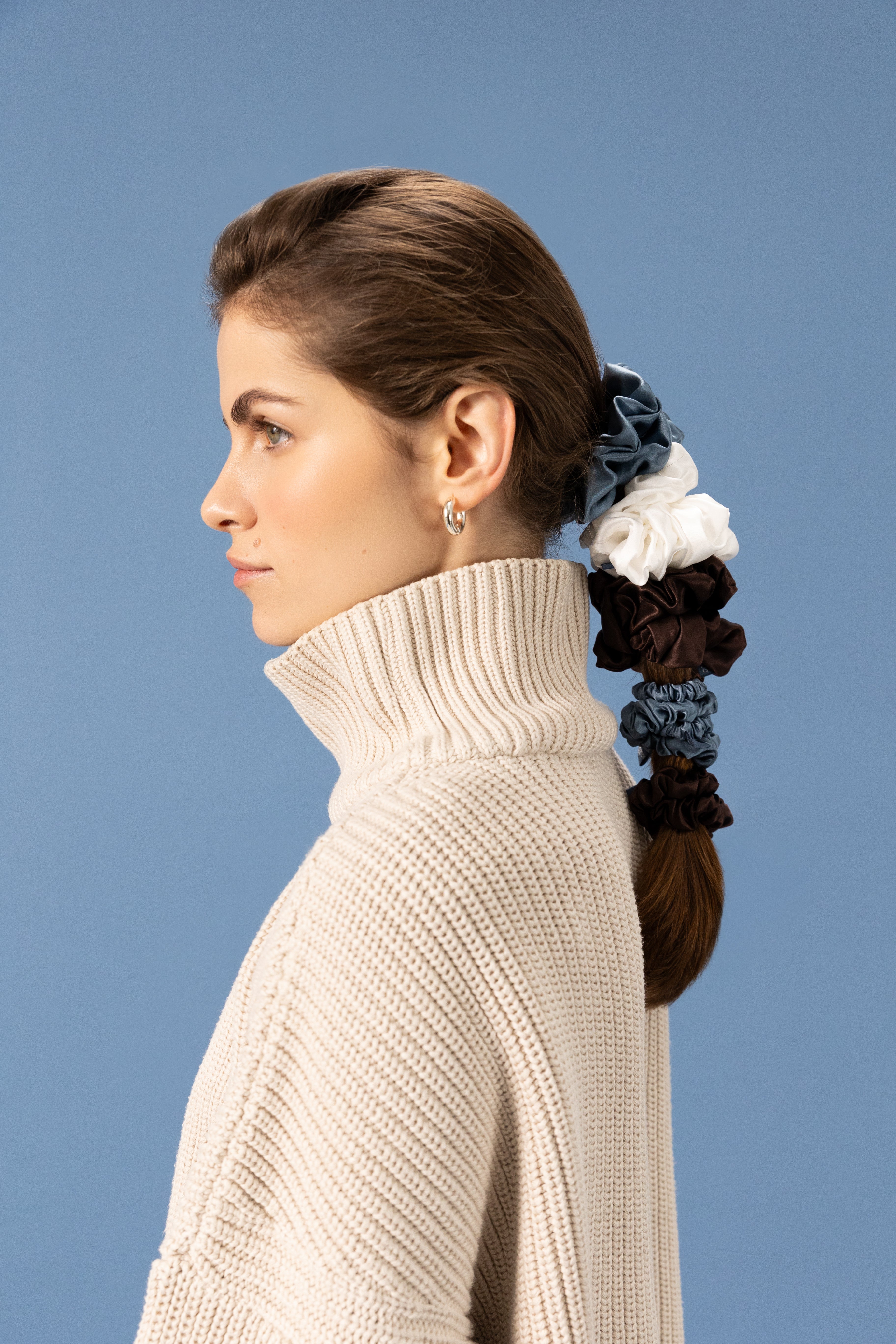 Silk Scrunchie MAXI - MOLODO Blue