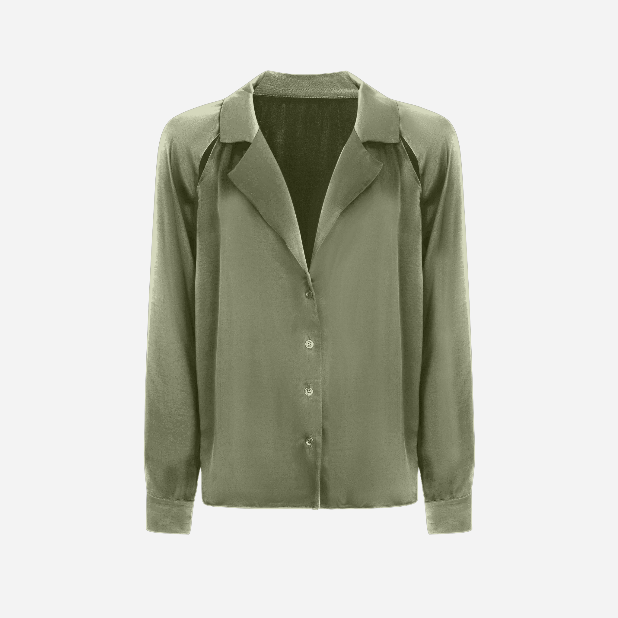 Shirt with cut-out details BASE 1.0 - Forest Moss