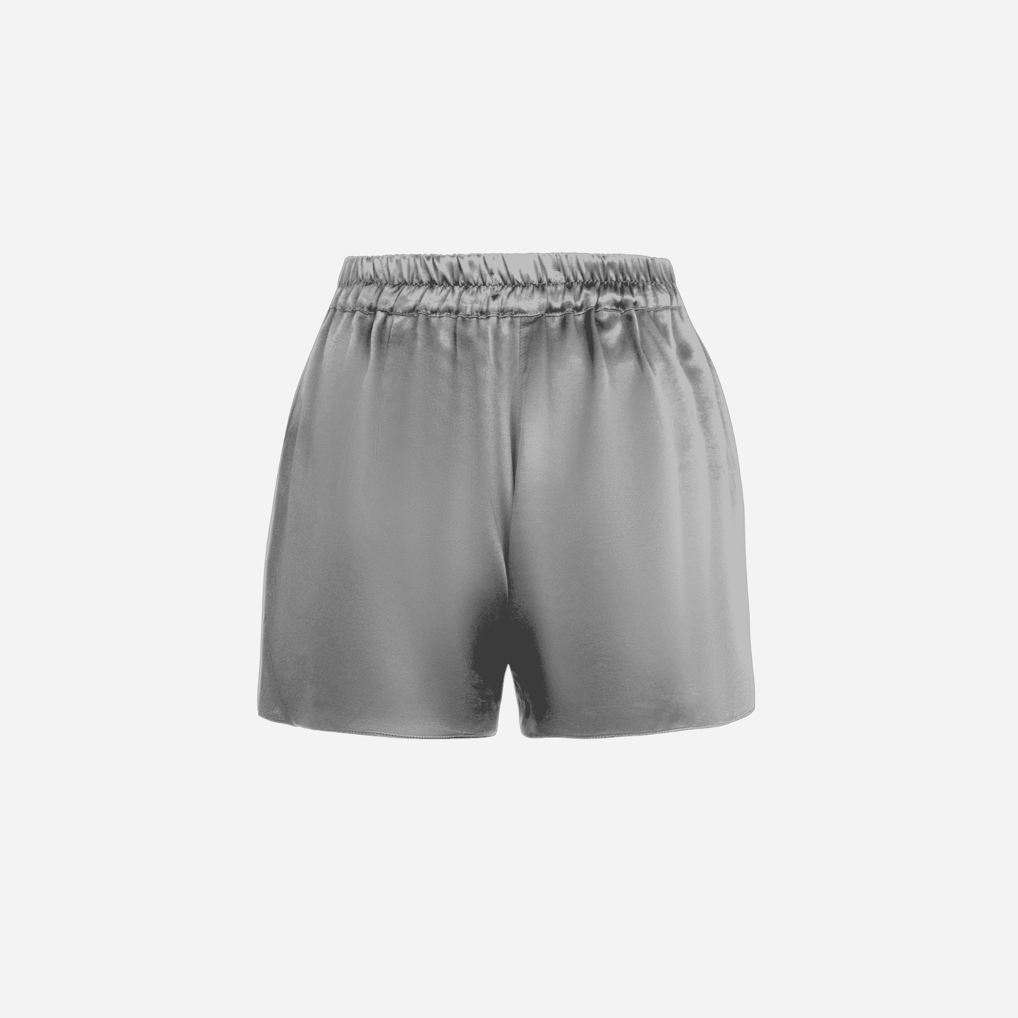Shorts with high waist BABE - Stone Grey