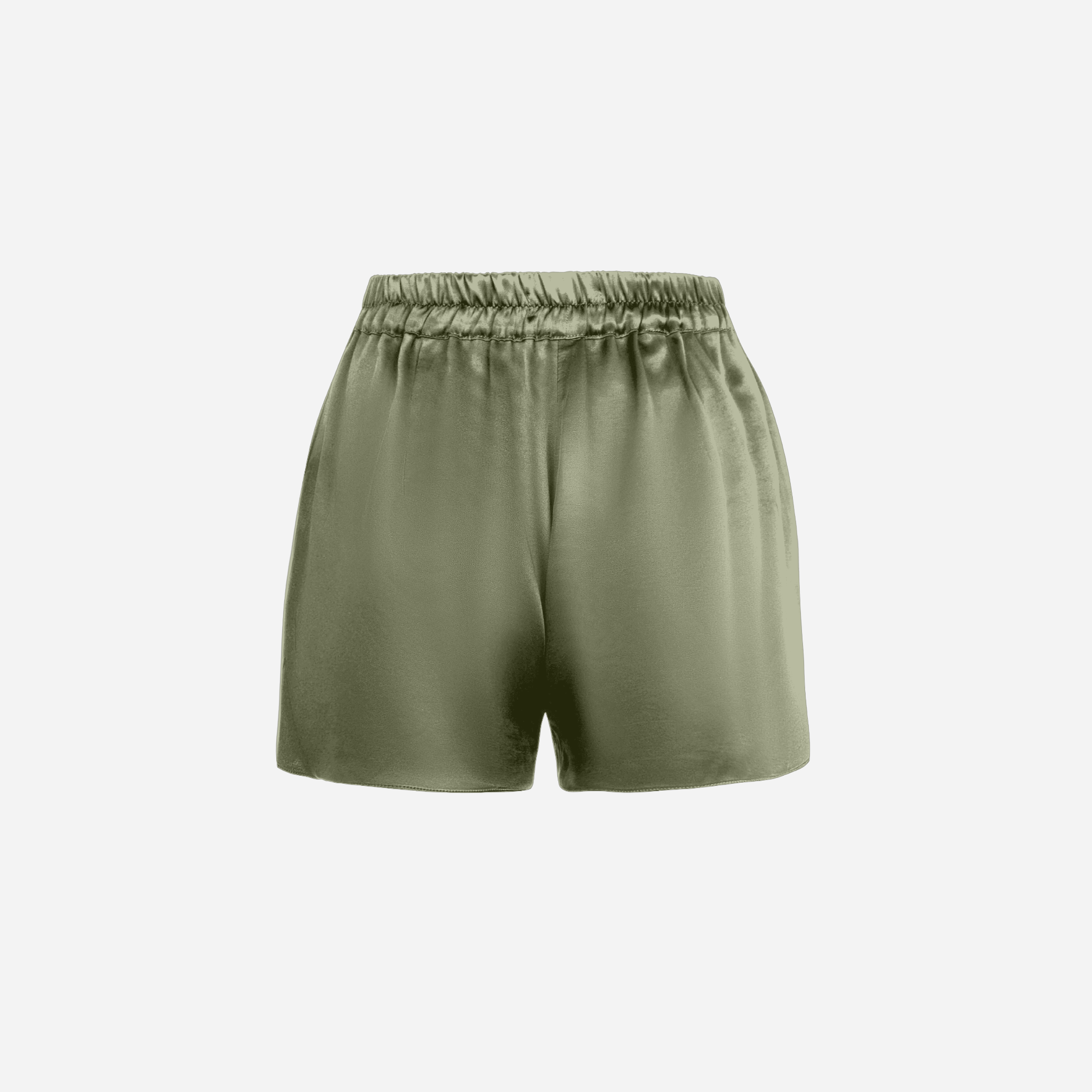 Shorts with high waist BABE - Forest Moss