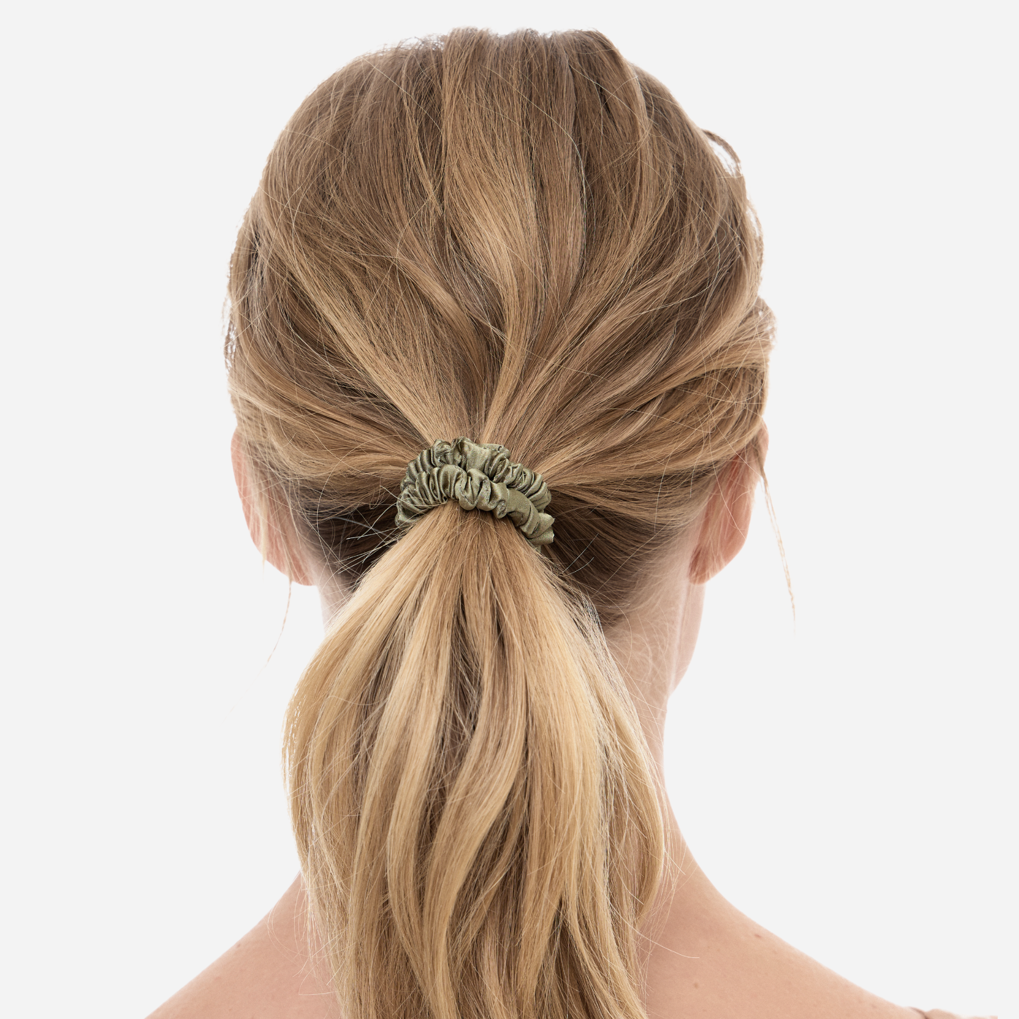 Silk Scrunchie MINI - Forest Moss