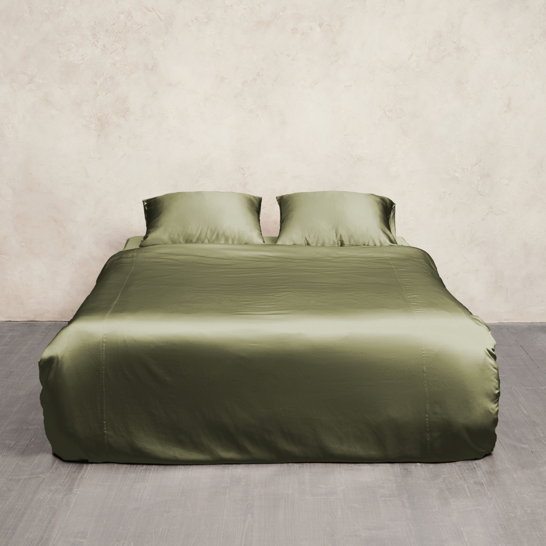 Pure Silk Bedding Set - Forest Moss