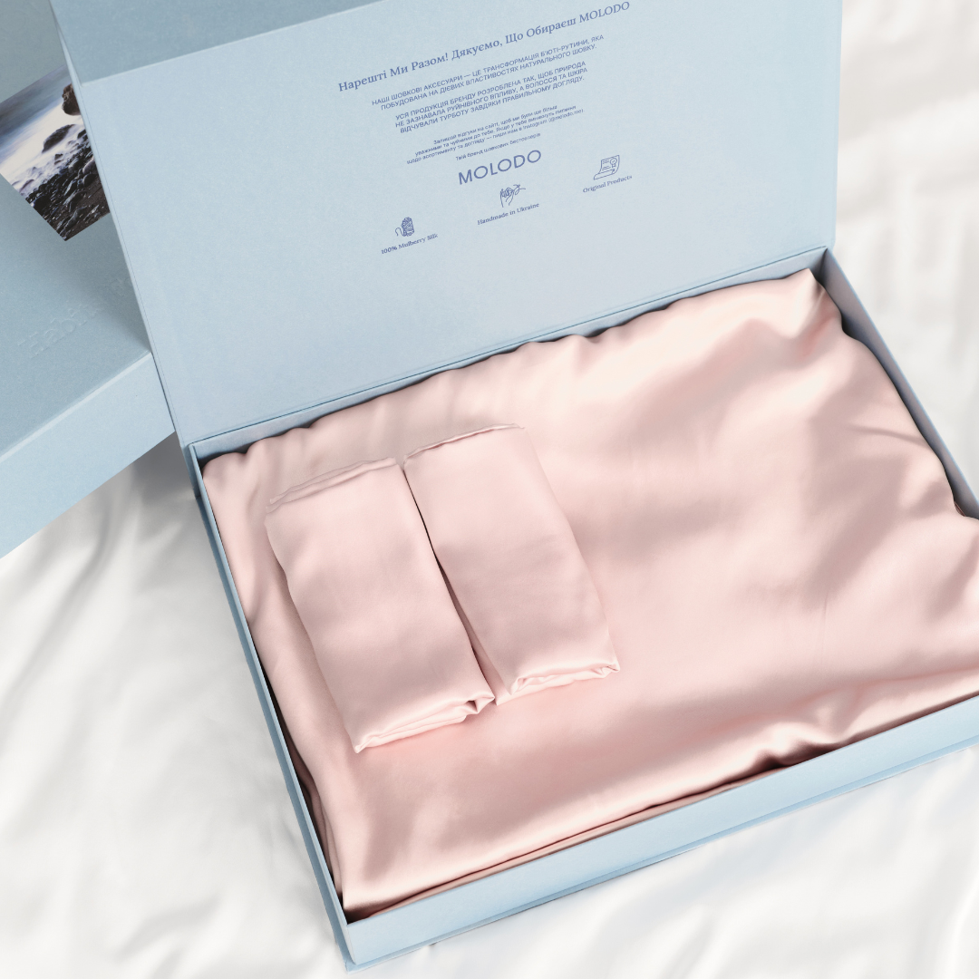 Pure Silk Bedding Set - Powder Pink