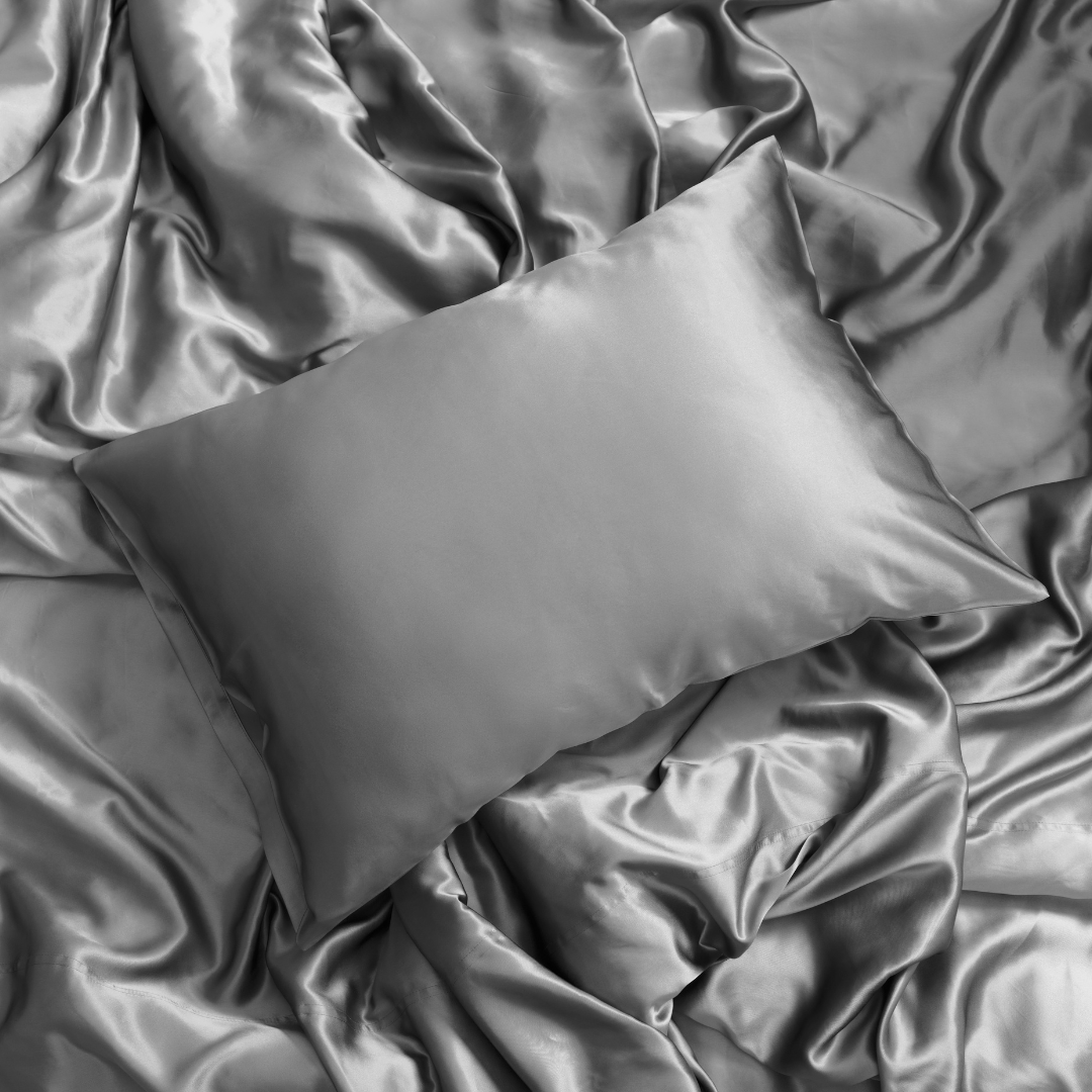 Pure Silk Bedding Set - Stone Grey