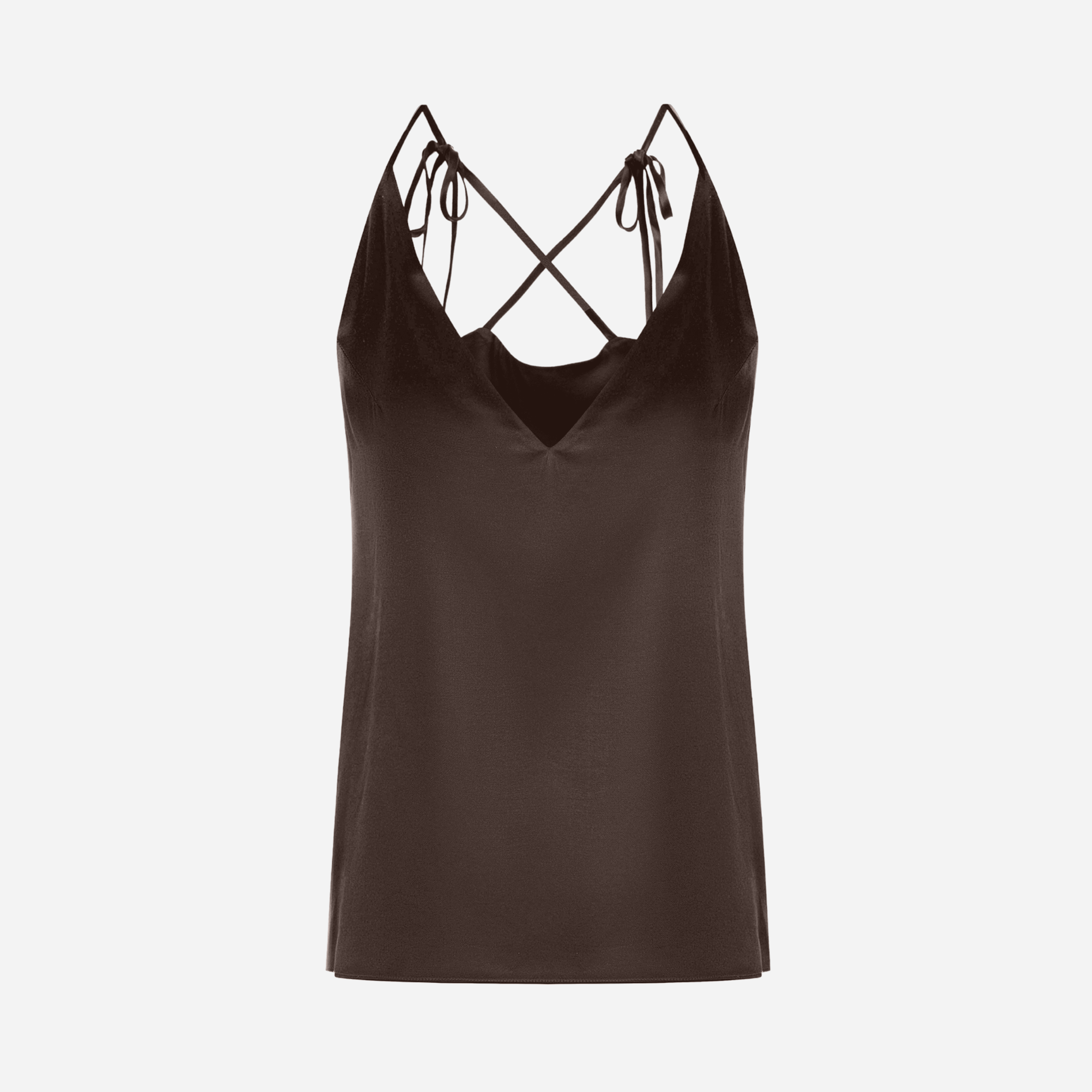 Silk Transformer Top - Brown