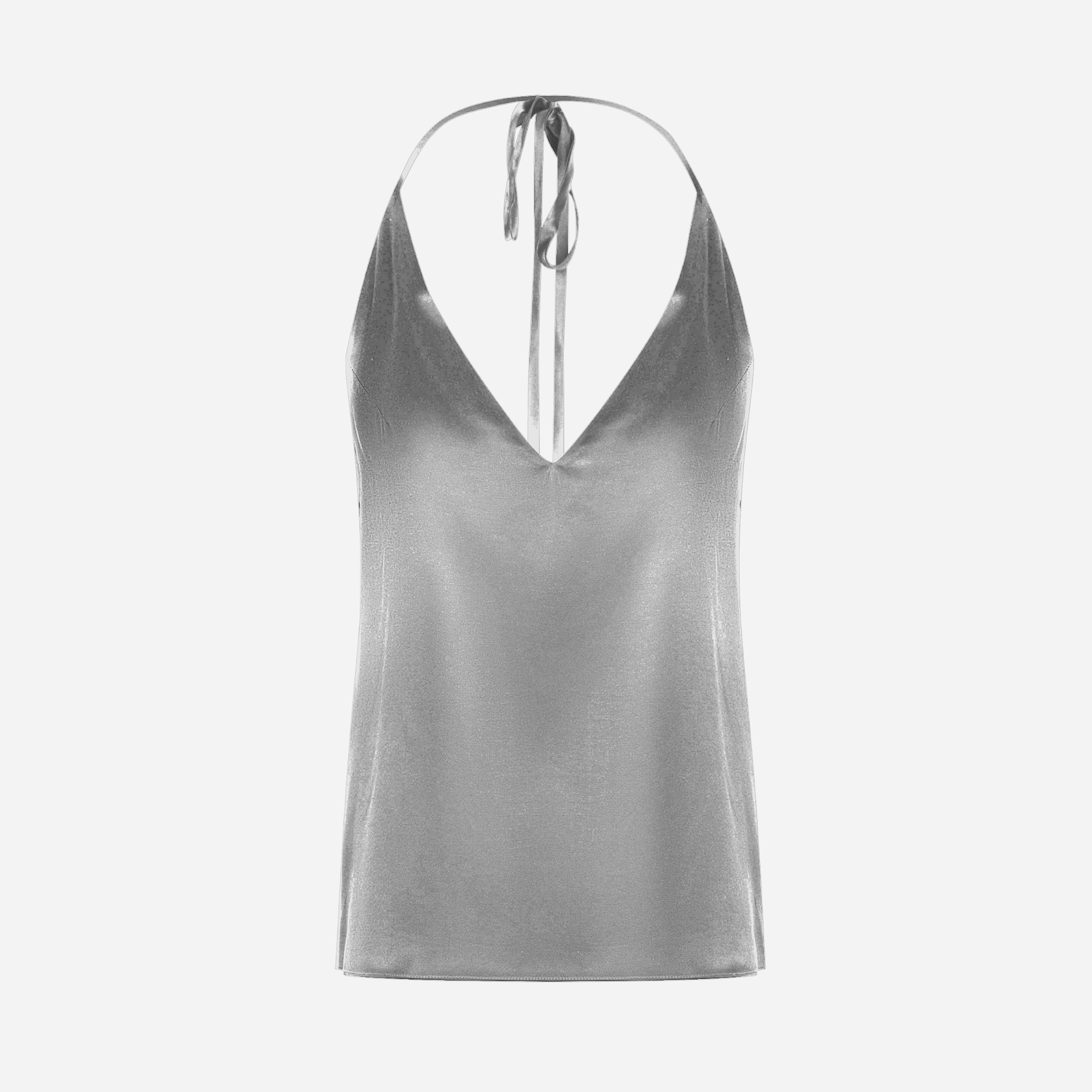 Silk Transformer Top - Stone Grey