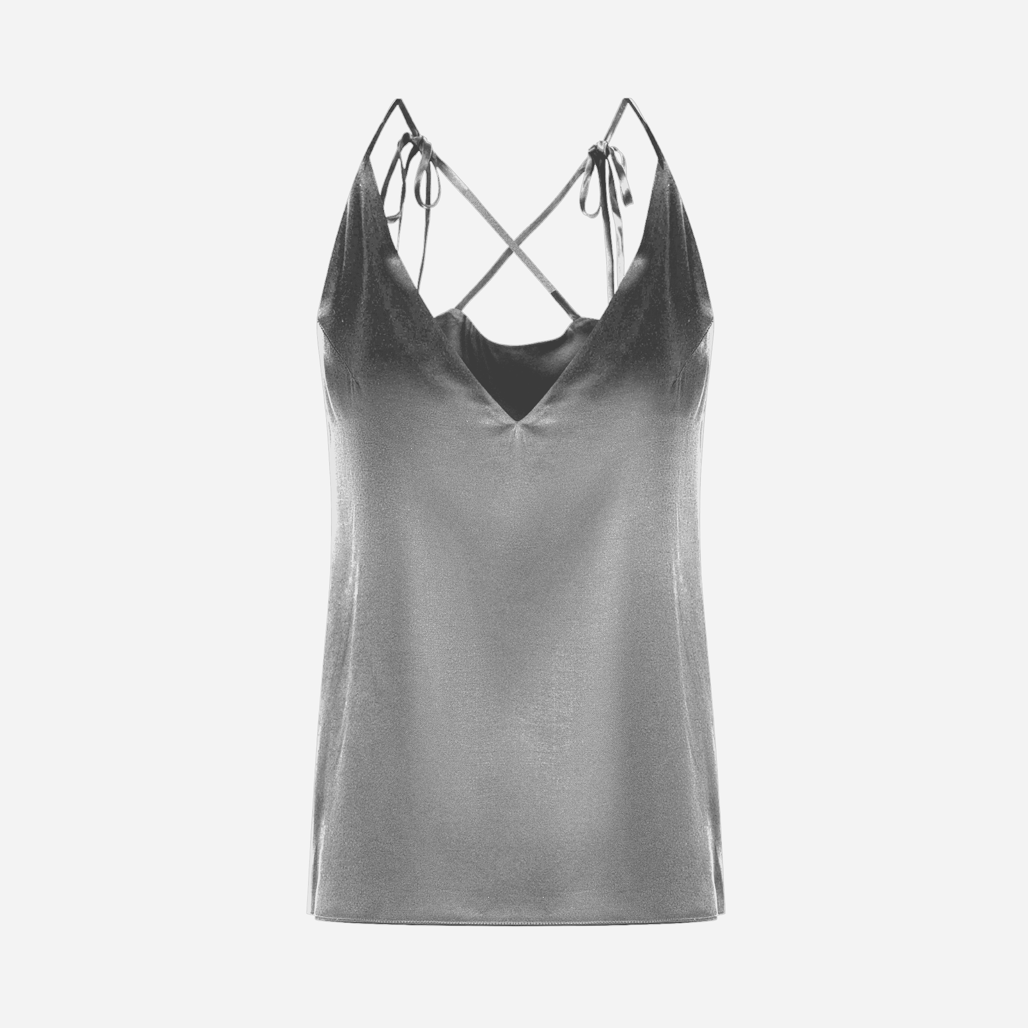 Silk Transformer Top - Stone Grey
