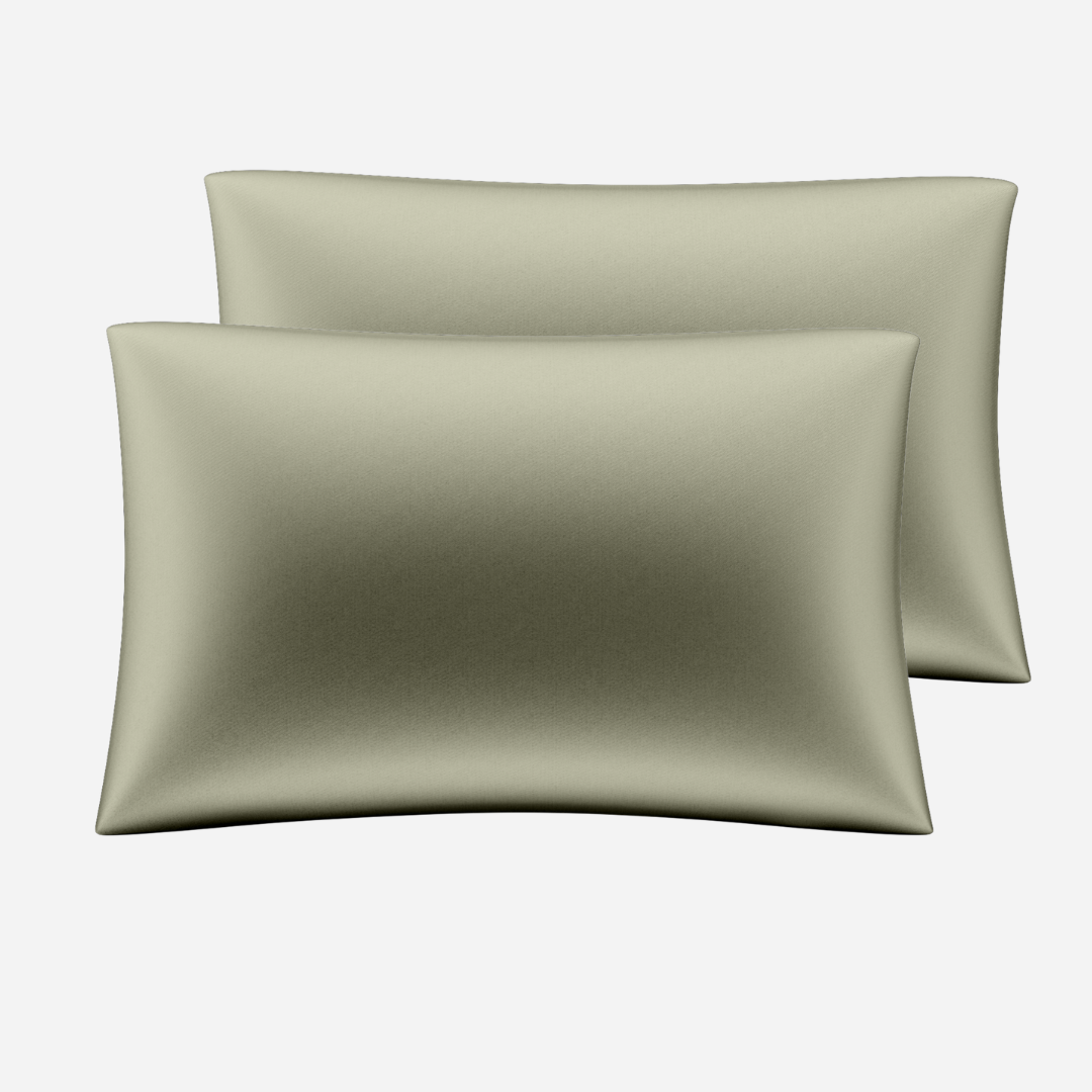 Silk Pillowcase Set (2pcs) - Forest Moss